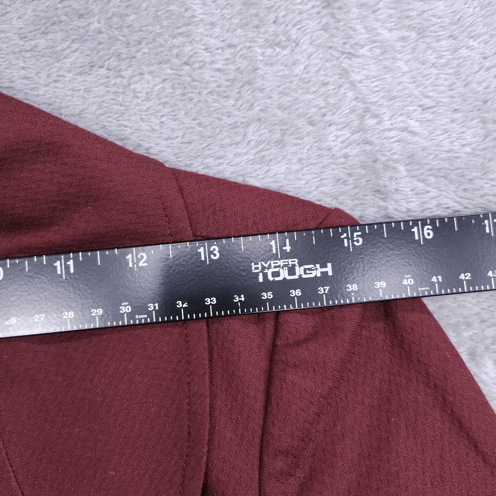 Banana Republic Burgundy Double Breasted Academia School Twee Blazer‎ Shacket 0 - Picture 4 of 11